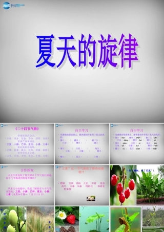七年级语文下册 第7课 夏天的旋律课件 鄂教版 课件