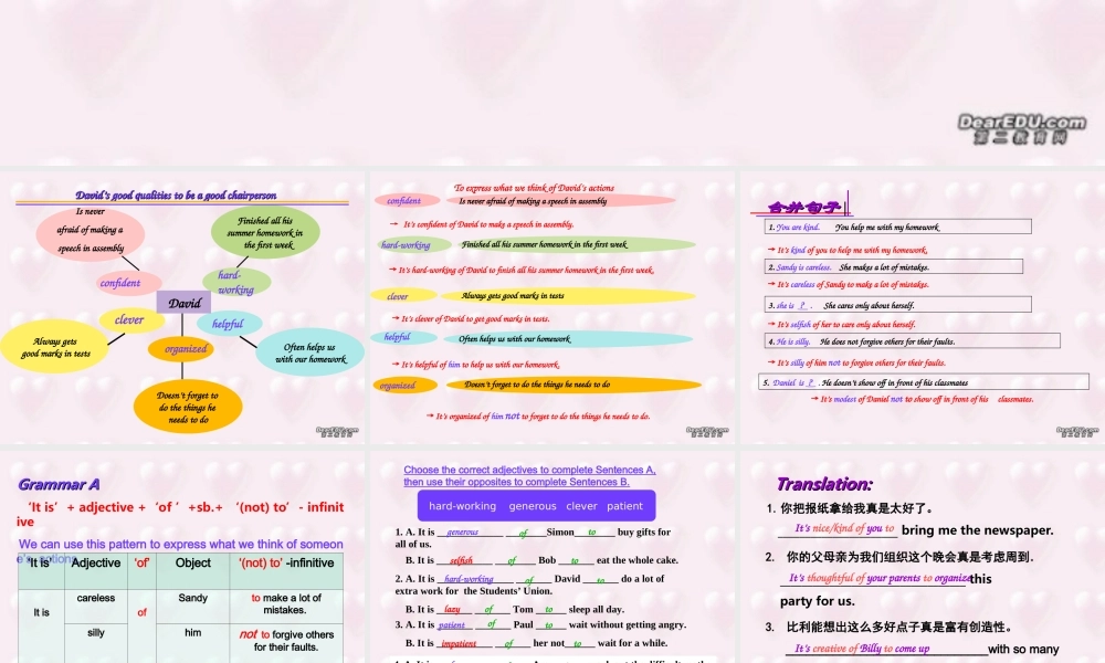 九年级英语Unit1 Revision课件