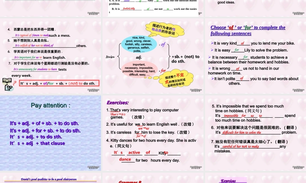 九年级英语Unit1 Revision课件