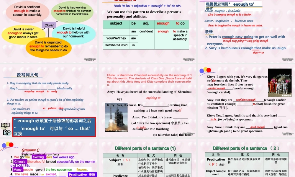 九年级英语Unit1 Revision课件