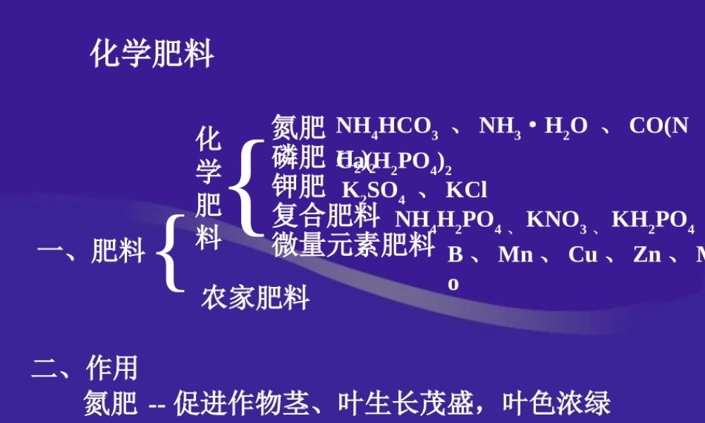 初三化学化学肥料课件示例 课件