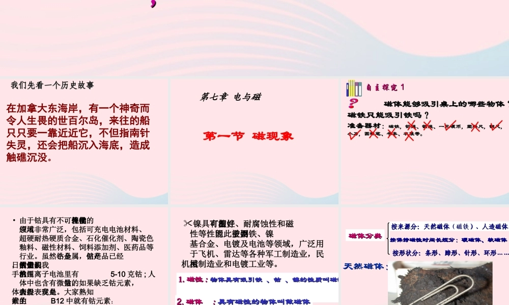 九年级物理上册 71 磁现象课件2 (新版)教科版 课件