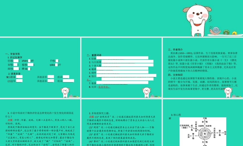 九年级语文上册 第四单元 15 我的叔叔于勒课件 新人教版 课件
