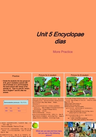 七年级英语上：Unit 5 Encyclopaedias More practice课件上海牛津版 课件