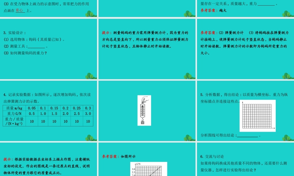 八年级物理下册 7.3重力习题课件 (新版)新人教版 课件