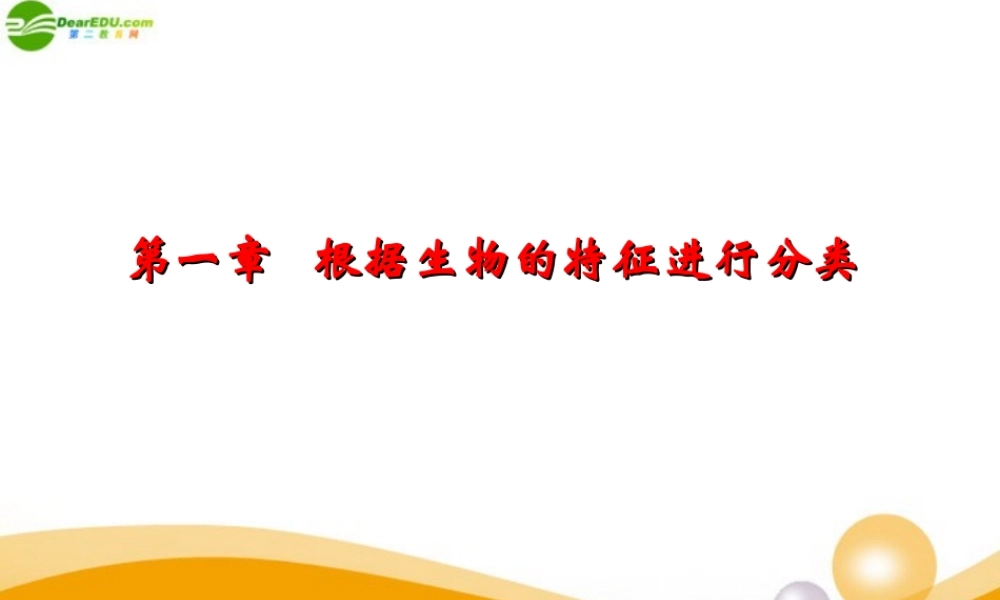 八年级生物上册 第一章根据生物的特征进行分类课件 人教新课标版 课件