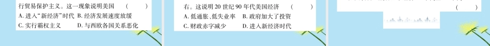 九年级历史下册 第五单元 冷战和美苏对峙的世界 第17课 战后资本主义的新变化习题课件 新人教版 课件