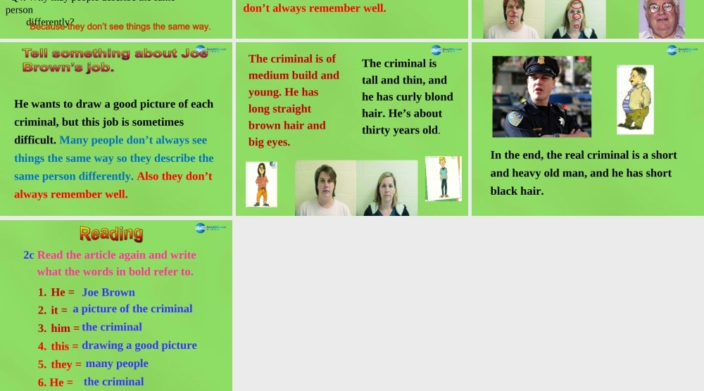 中学七年级英语下册 Unit 9 What does he look like Period 5课件 (新版)人教新目标版 课件