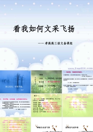 人教版怎样使文章文采飞扬 课件