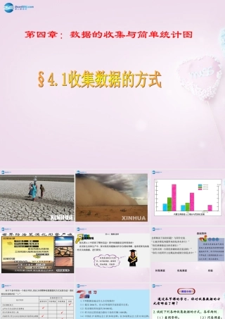 中学七年级数学上册 4.1 收集数据的方式课件 青岛版 课件