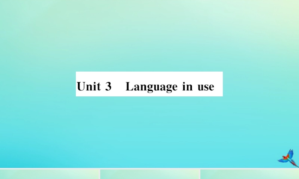 九年级英语上册 Module 12 Save our world Unit 3 Language in use(小册子)习题课件 (新版)外研版 课件