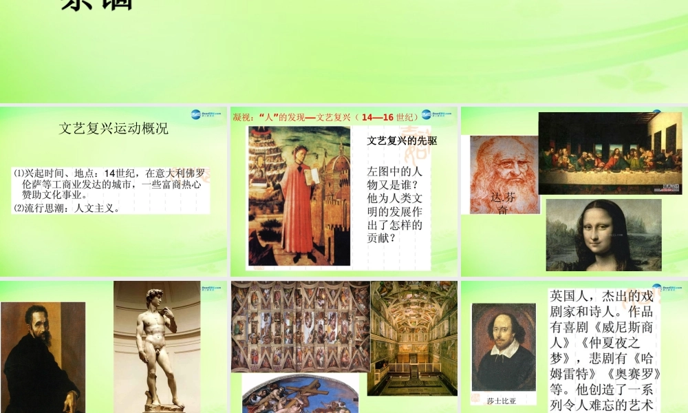 八年级历史与社会下册 6.2.1 人的发现课件 人教版 课件