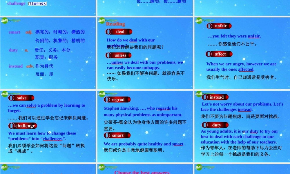 九年级英语 Unit1 How do you study for a test Self check课件 人教新目标版 课件