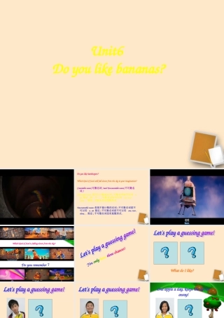 中学七年级英语 (Unit6 Do you like bananas)课件