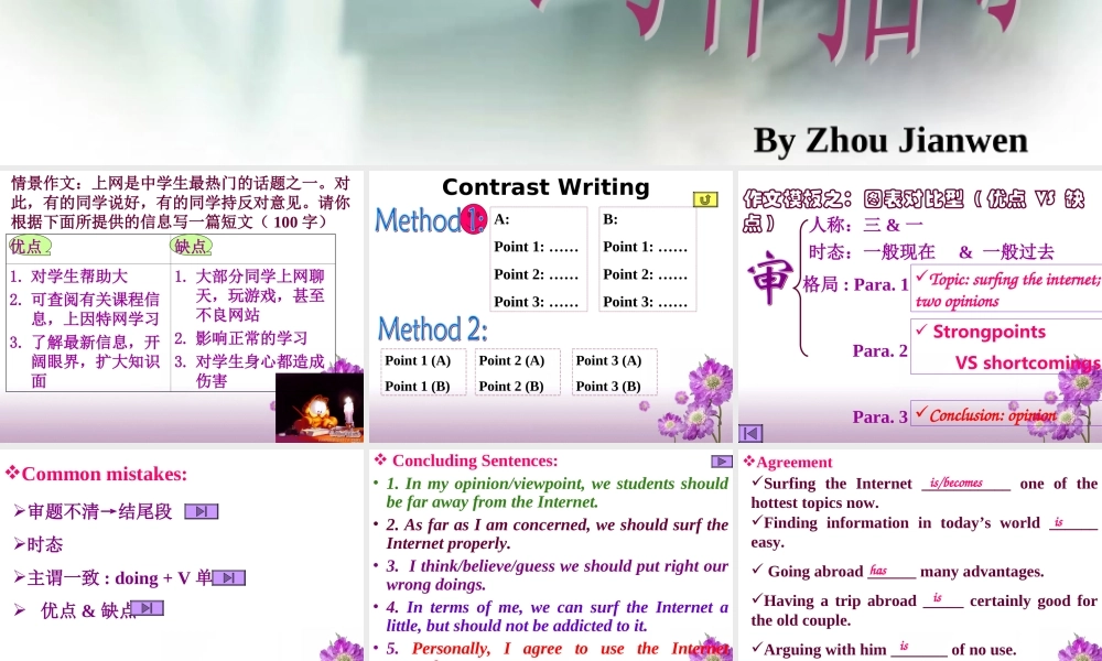 对比作文(125) 高一语文对比作文课件