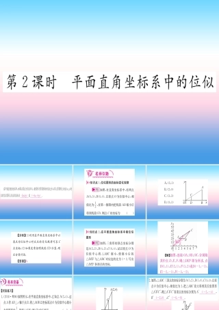 九年级数学下册 第27章 相似 273 位似 第2课时 平面直角坐标系中的位似课堂导练课件(含中考真题)(新版)新人教版 课件