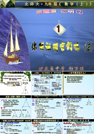 八年级数学你能证明它们吗课件2鲁教版 课件