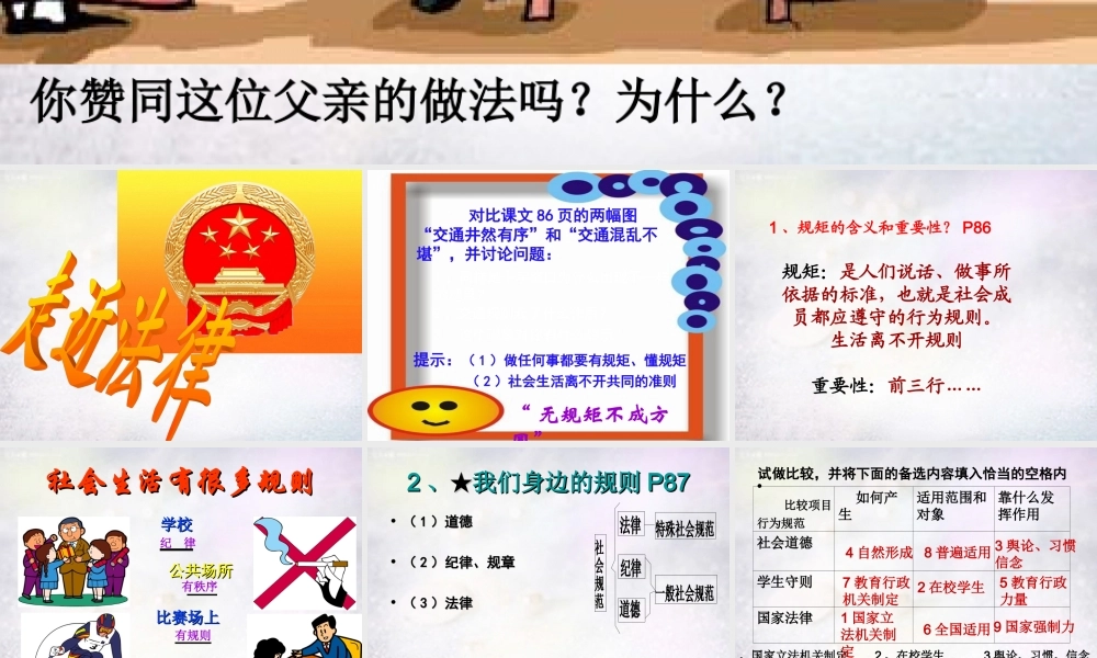 中学七年级政治下册 第七课 第1框 走近法律课件 新人教版 课件