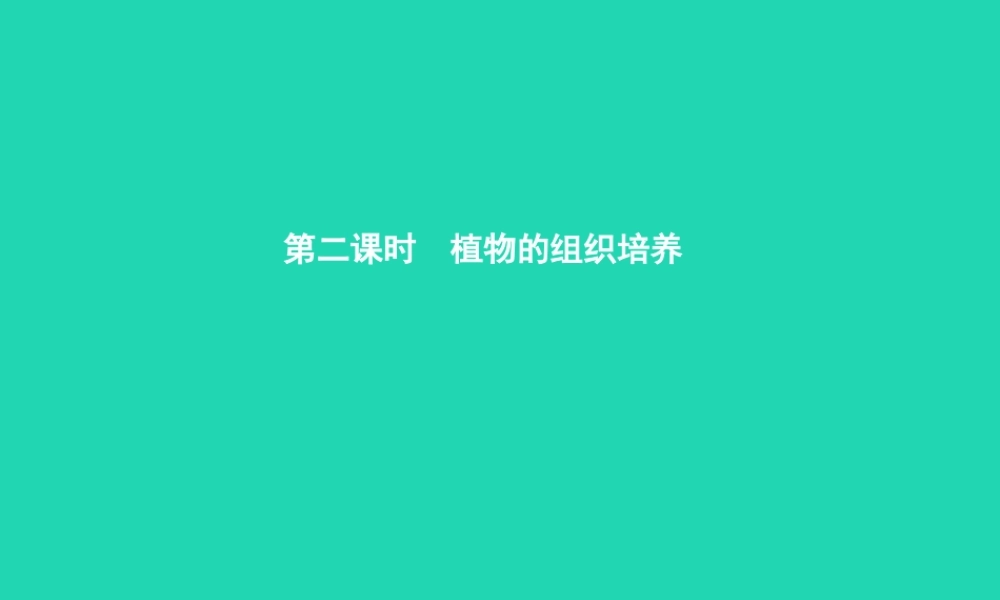 八年级生物上册 第四单元 第一章 第七节 植物的营养繁殖(第2课时 植物的组织培养)课件 (新版)济南版 课件