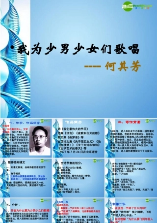 七年级语文下册(我为少男少女们歌唱)精品课件 语文版 课件