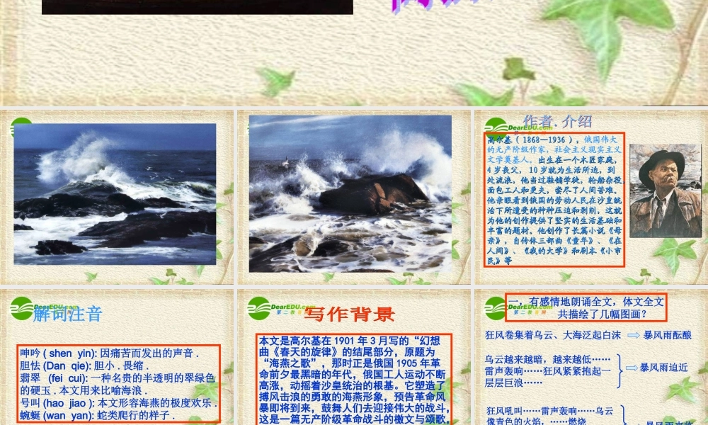 七年级语文：高尔基(海燕)课件人教版 课件