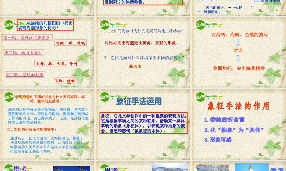 七年级语文：高尔基(海燕)课件人教版 课件