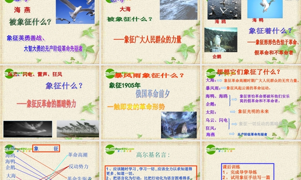 七年级语文：高尔基(海燕)课件人教版 课件