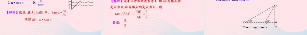 九年级数学下册 第一章直角三角形的边角关系 1从梯子的倾斜程度谈起第1课时课件 北师大版 课件