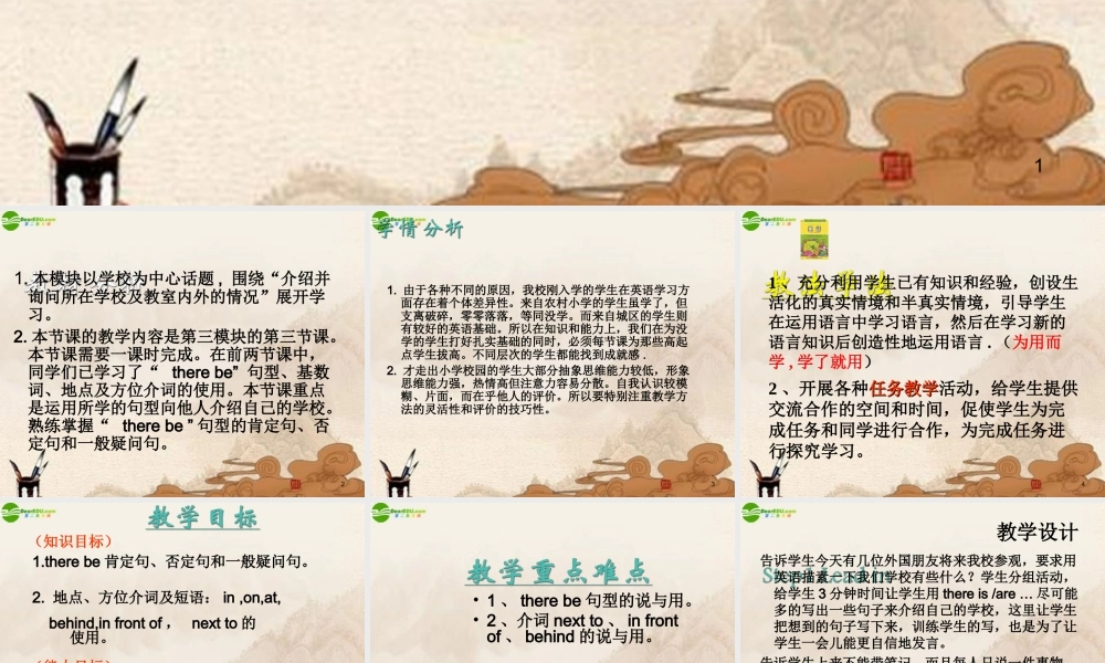 七年级英语上册 Module3 unit3 Language in use课件(2) 外研版 课件