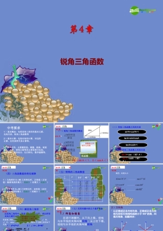 九年级数学上册 第四章解直角三角形复习课件 湘教版 课件