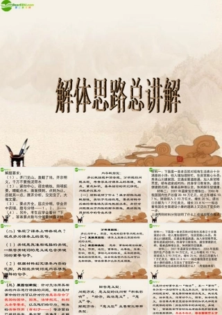 中考政治 各种题型思路总结和例题解析课件
