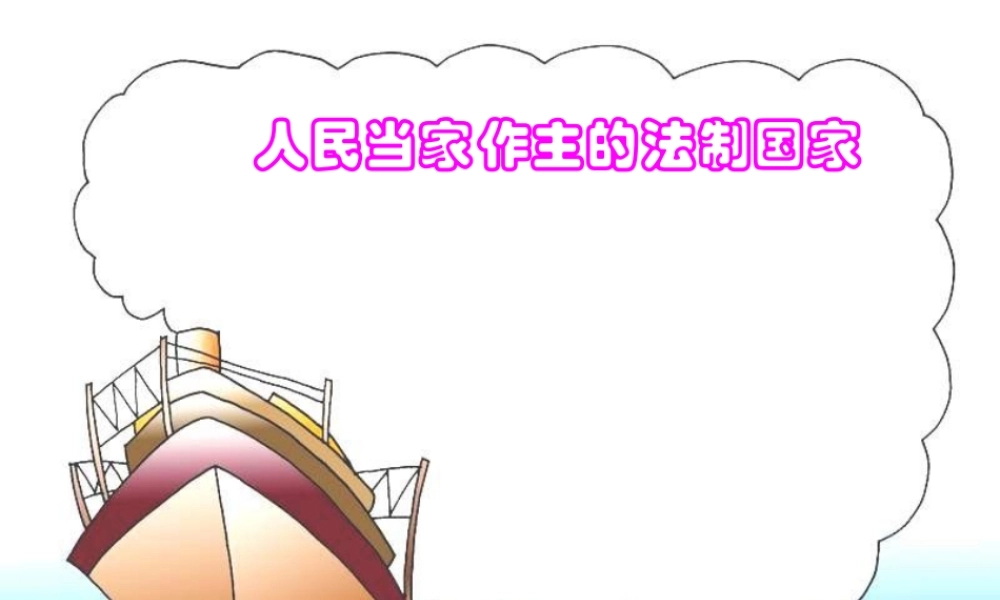 人教版初三政治人民当家作主的法治国家2 课件