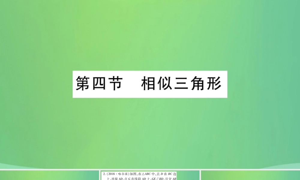 中考数学复习 第一轮 考点系统复习 第四章 三角形 第四节 相似三角形(精练)课件
