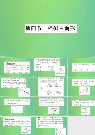 中考数学复习 第一轮 考点系统复习 第四章 三角形 第四节 相似三角形(精练)课件