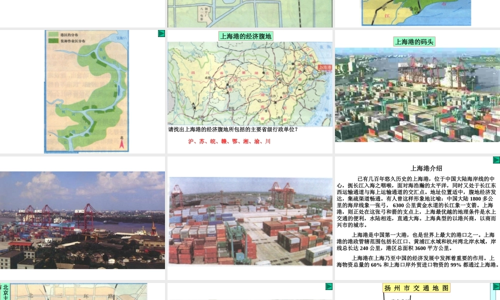 初中中国地理部分 交通运输中的点 课件