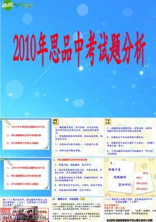 中考政治研讨会 试题分析课件-2