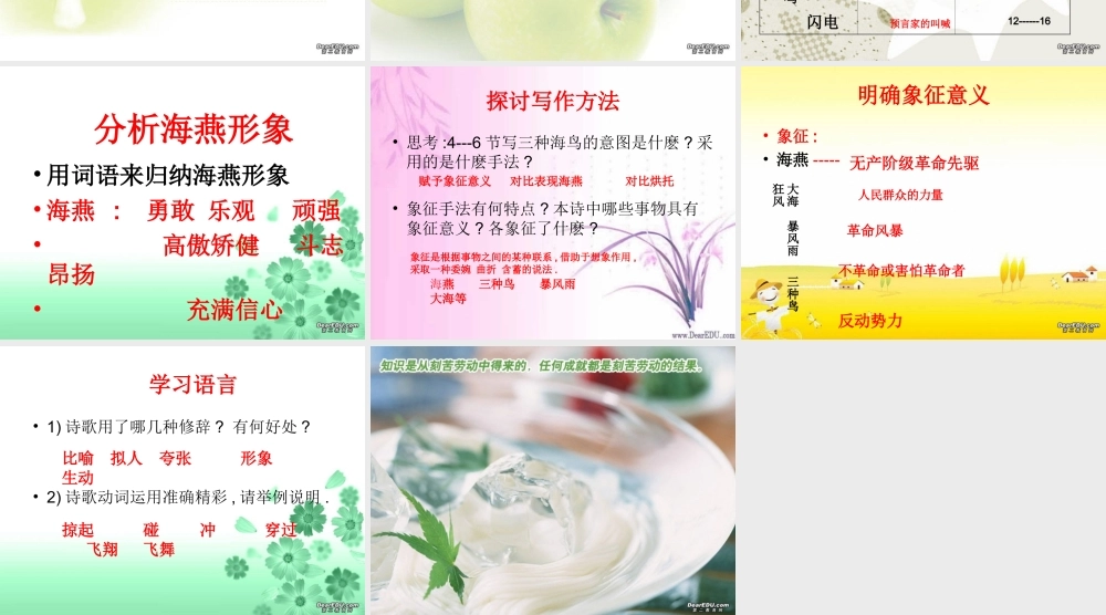 九年级语文海燕 人教版 课件