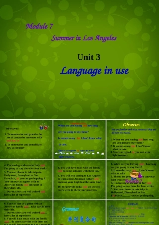 八年级英语下册 Module 7 Unit 3 Language in use课件 (新版)外研版 课件