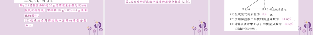 中考化学一轮复习 第3部分 热点专题 第1课时 化学计算课件