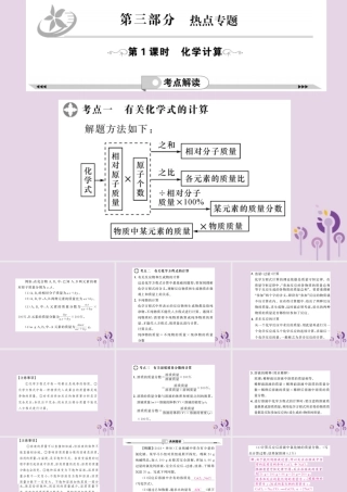 中考化学一轮复习 第3部分 热点专题 第1课时 化学计算课件