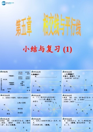 中学七年级数学下册(第五章 小结与复习)课件1 课件