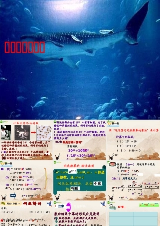 七年级数学下册 同底数幂的除法课件 苏科版 课件