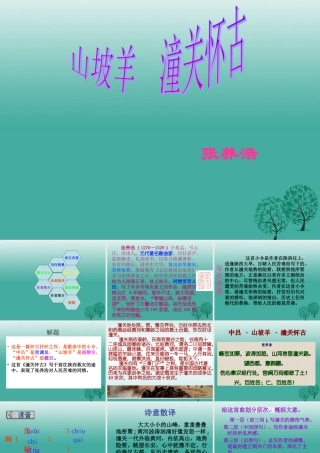 八年级语文上册 第30课(山坡羊潼关怀古)课件 (新版)语文版 课件