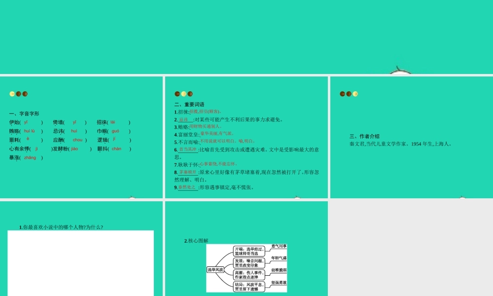 八年级语文上册 第四单元 15 选举风波课件 语文版 课件