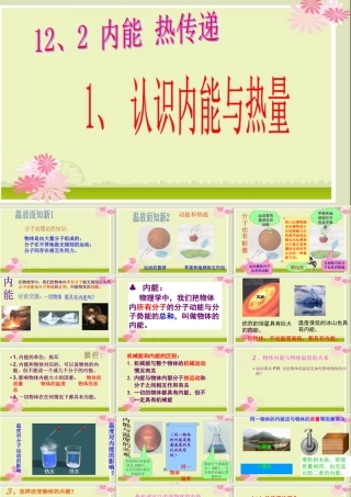 九年级物理 122 内能热传递课件 苏科版 课件