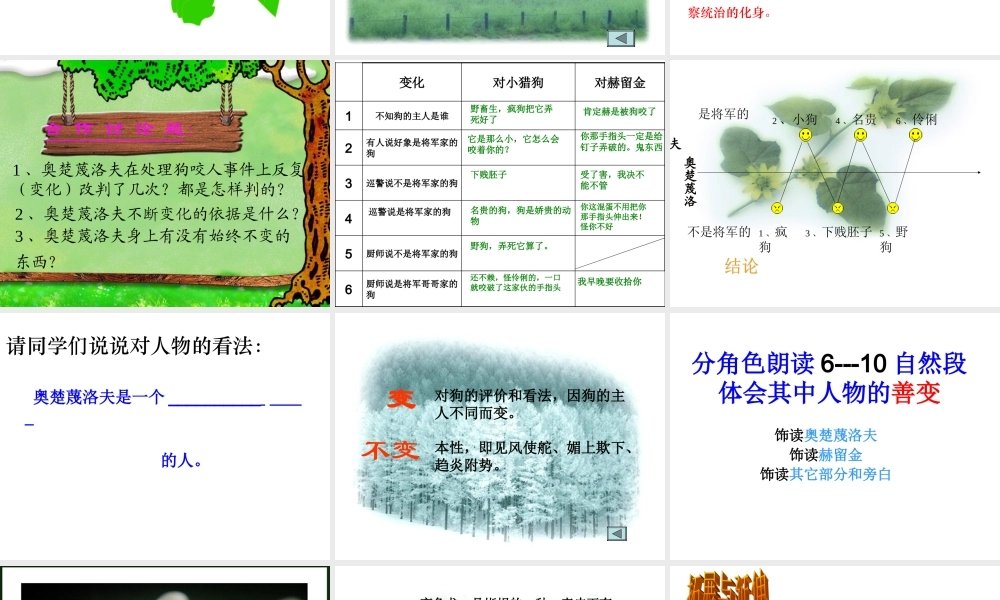 九年级语文第七课 变色龙 课件人教版 课件