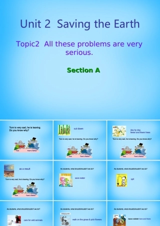 九年级英语上册 Unit 2 Topic 2 All these problems are very serious Section A课件 (新版)仁爱版 课件