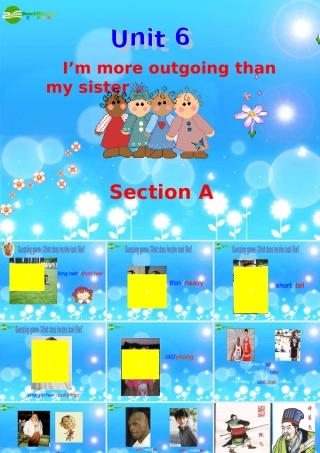 八年级英语上册 Unit 6 I m more outgoing than my sister Section A课件 人教新目标版 课件
