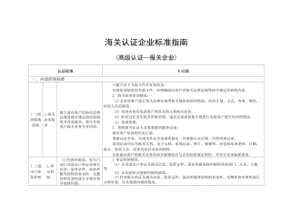 海关认证企业标准指南