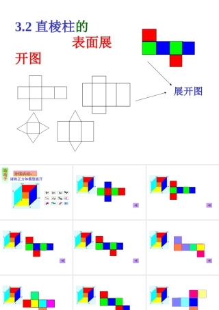 八年级数学 直棱柱的表面展开图课件一 浙教版 八年级数学 直棱柱的表面展开图课件 浙教版[整理两套] 八年级数学 直棱柱的表面展开图课件 浙教版[整理两套]